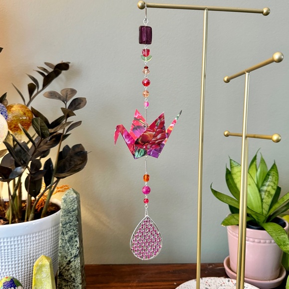 Hand Crafted Other - Origami Crane Ornament #1230 - Large